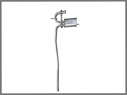 Exhaust pipe and silencer with brackets - Renault 19 - OEM 7700787221 and 7700800119 and 7700800120