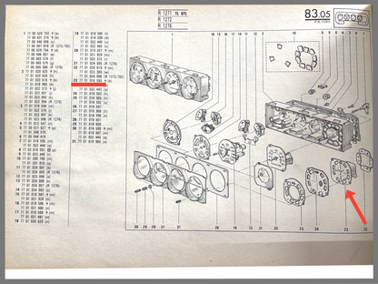 Armaturenbrettuhr – Renault 20 – Renault 30 – OEM 7701018590