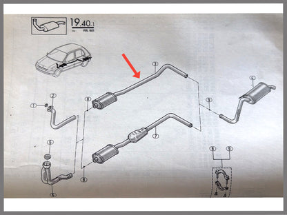 Uitlaat middendemper - Renault Clio - OEM 7700797710