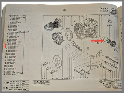 Joint spi - Renault 30 - OEM 7703087021 et 7703087082 et 7703087094