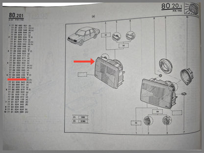 Scheinwerferlampe (gelb 45 W) – OEM 7703097174