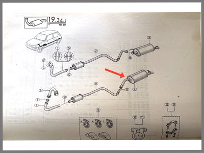 Achterste demper - Renault 5 Turbo / Super 5 - OEM 6001006571