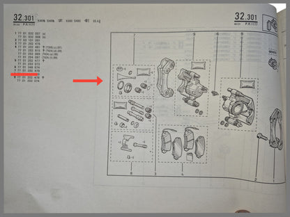 Bremssattel-Überholungssatz – Renault 19 – Renault 21 – OEM 7701202479