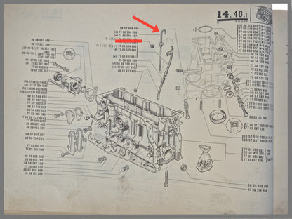 Oliepeilstok - Renault 16 TS - OEM 7700504890 en 7700540497