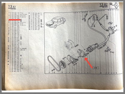 Power steering pump mounting plate - OEM 7700707086