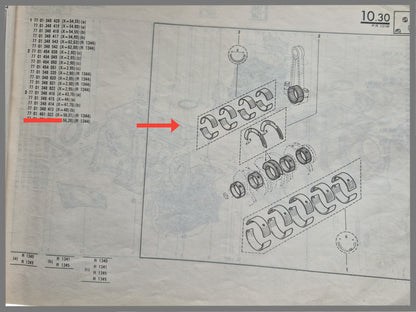 Jeu de coussinets de bielle - Renault 18 - Fuego - Renault 20 - OEM 7701461323