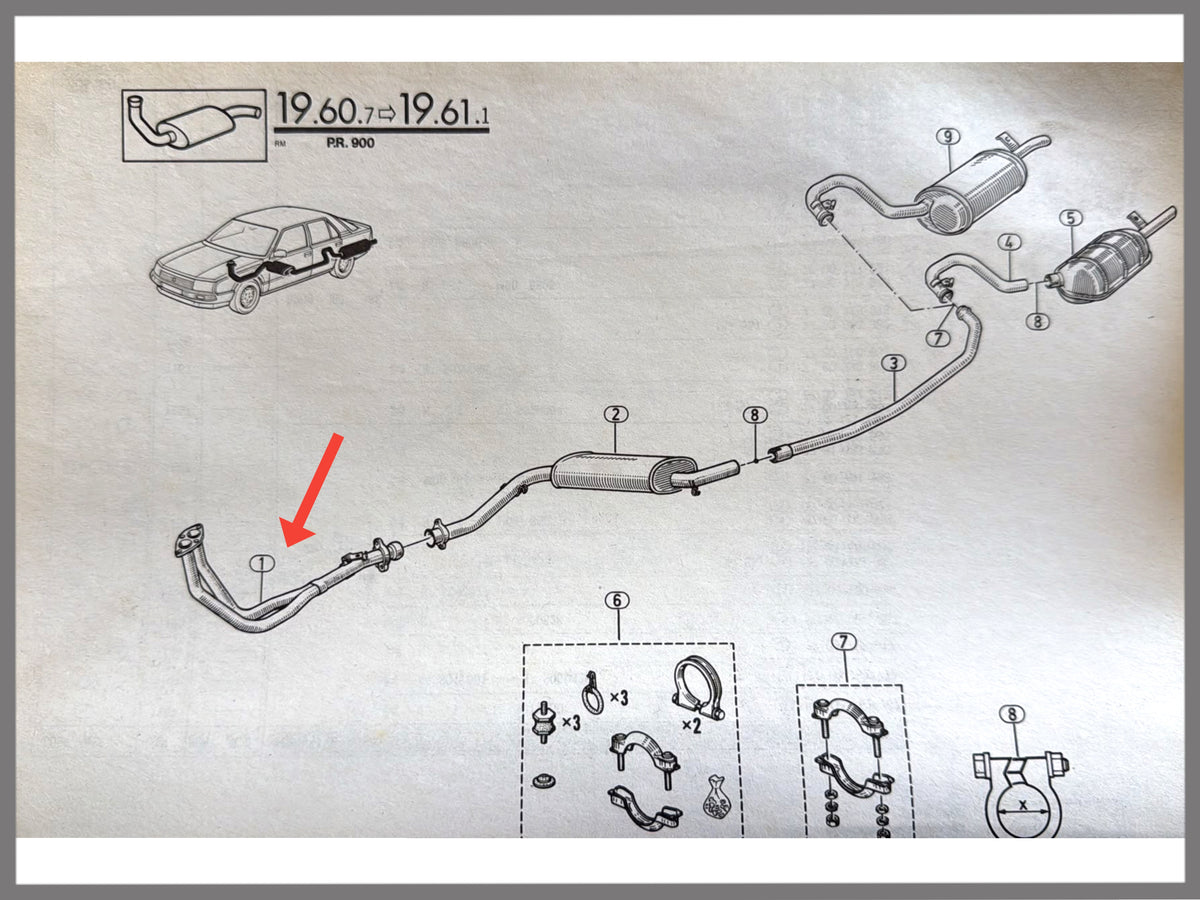 Auspuffflammrohr - Renault 25 - OEM 7700752767