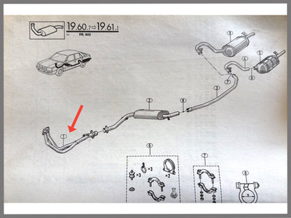Auspuffflammrohr - Renault 25 - OEM 7700752767