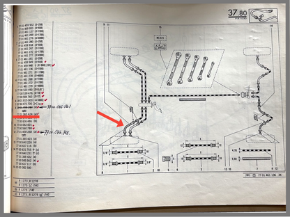 Remslang voorzijde - Renault 20 - Renault 30 - OEM 7701365424