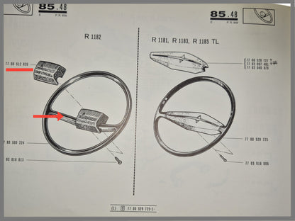 Stuurwiel afdekkapje - Renault 6 - OEM 7700512820