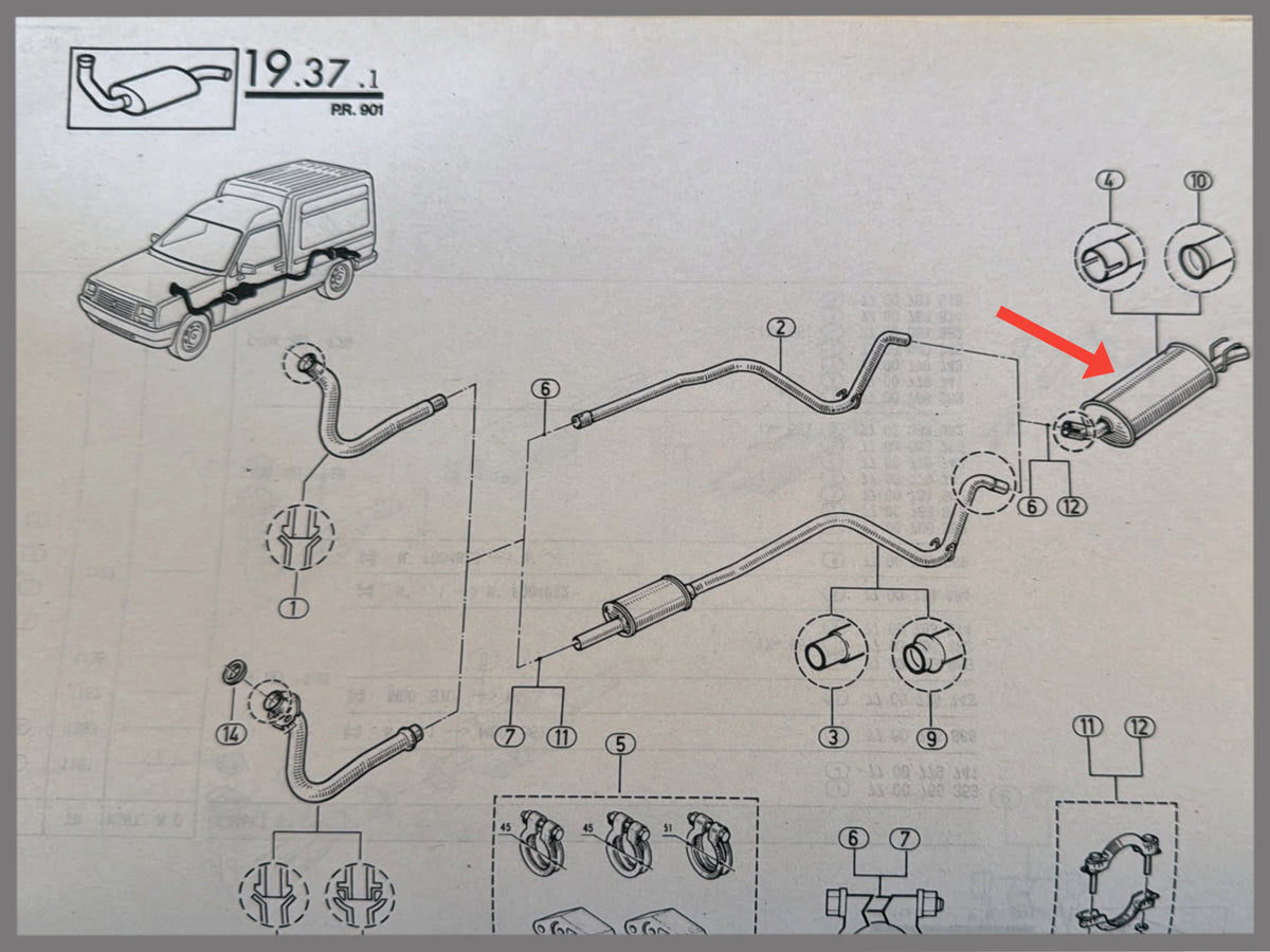 Hinterer Dämpfer – Renault Express – OEM 7700781513